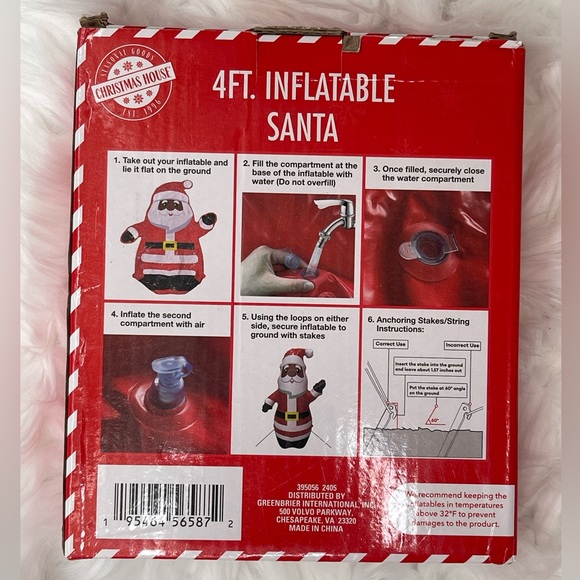 4ft Inflatable Santa Decoration - Picture 2 of 2